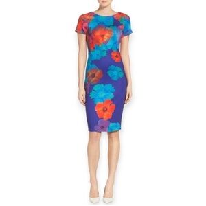 Felicity & Coco Women's Floral Short Sleeve Scuba Dress
